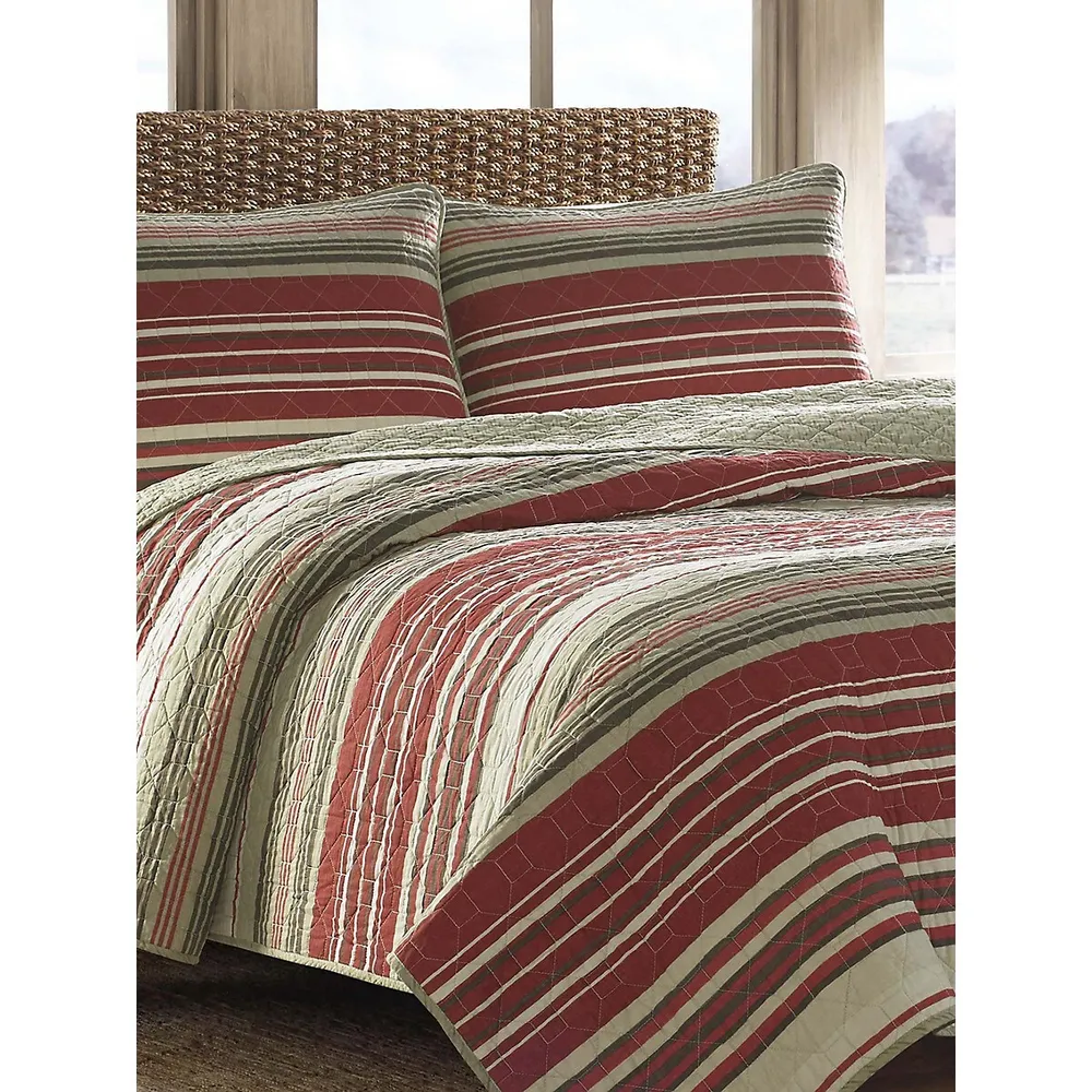 Yakima Valley Red 3-Piece Quilt Set