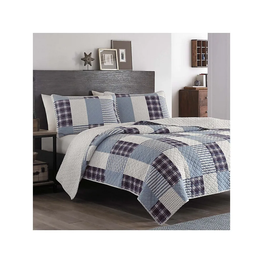 Camano Island Plaid 3-Piece Quilt Set