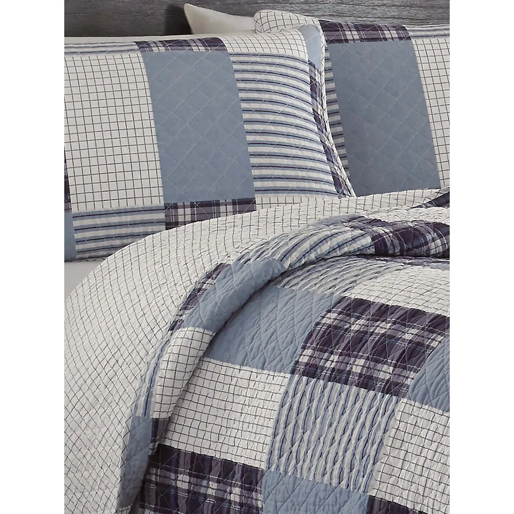 Camano Island Plaid 3-Piece Quilt Set