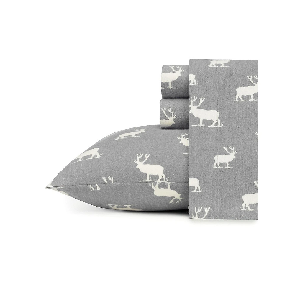 Elk Grove Cotton Flannel 4-Piece Sheet Set
