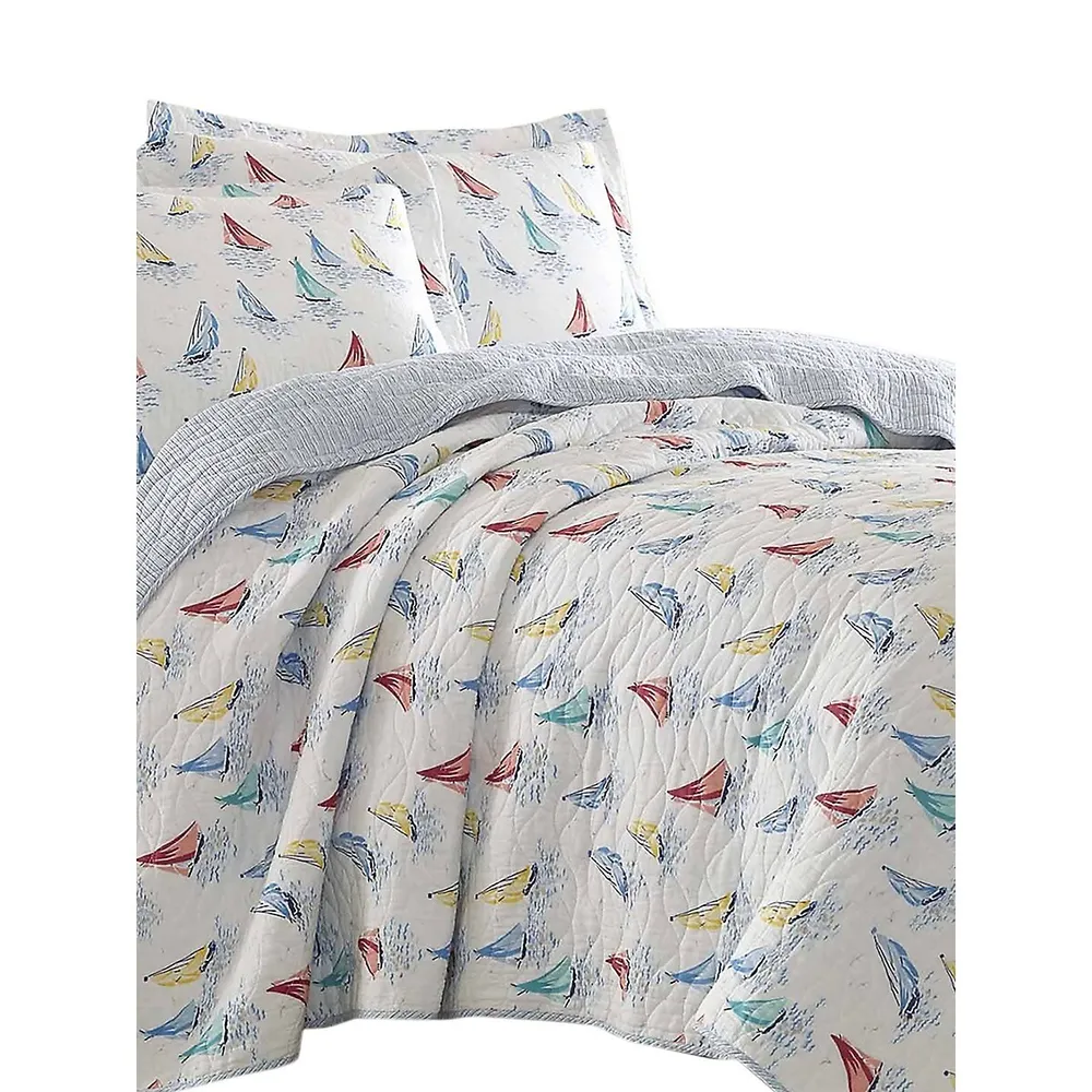 Ahoy Cotton 3-Piece Quilt Set