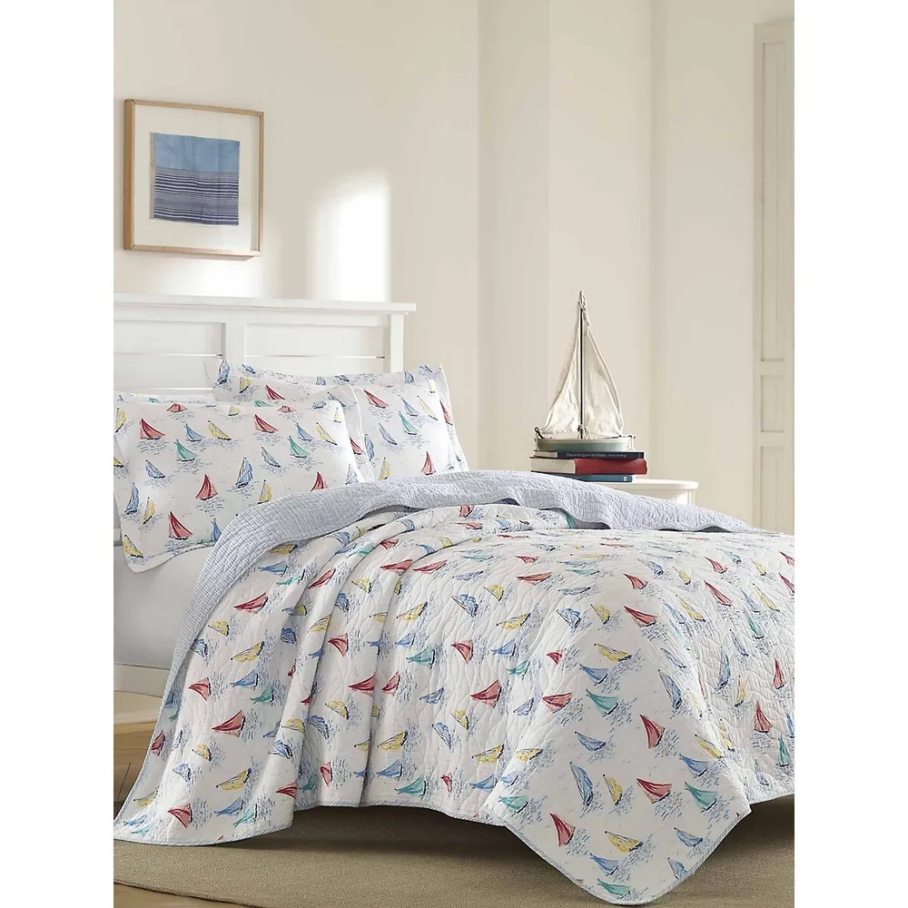 Ahoy Cotton 3-Piece Quilt Set