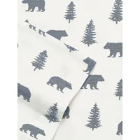 Bears & Trees Flannel Four-Piece Bedding Set