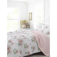 Honeysuckle 3-Piece Floral Cotton Quilt Set