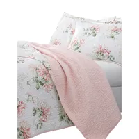 Honeysuckle 3-Piece Floral Cotton Quilt Set