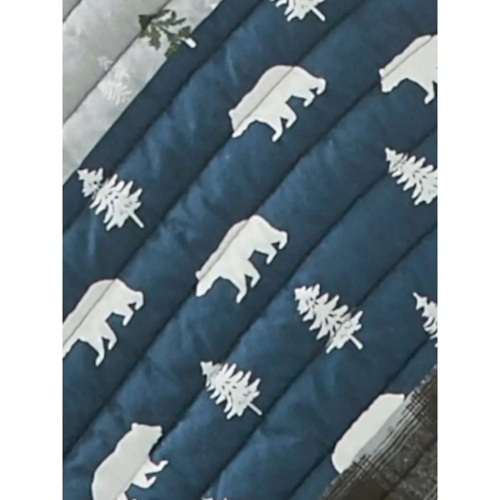 Blue Creek Plaid Bay 3-Piece Quilt Set