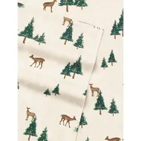 Deer Hollow Oyster Flannel 4-Piece Sheet Set