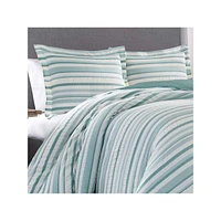 Clearwater Cay Cotton 3-Piece Duvet Cover Set