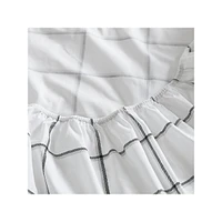 Plot Check 200 Thread Count Percale Cotton 4-Piece Sheet Set