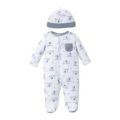 Baby's Two-Piece Puppy Footed Sleeper with Cap