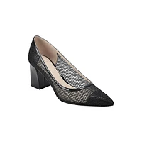 Point-Toe Mesh Pumps