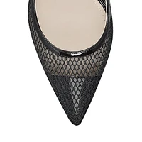 Point-Toe Mesh Pumps