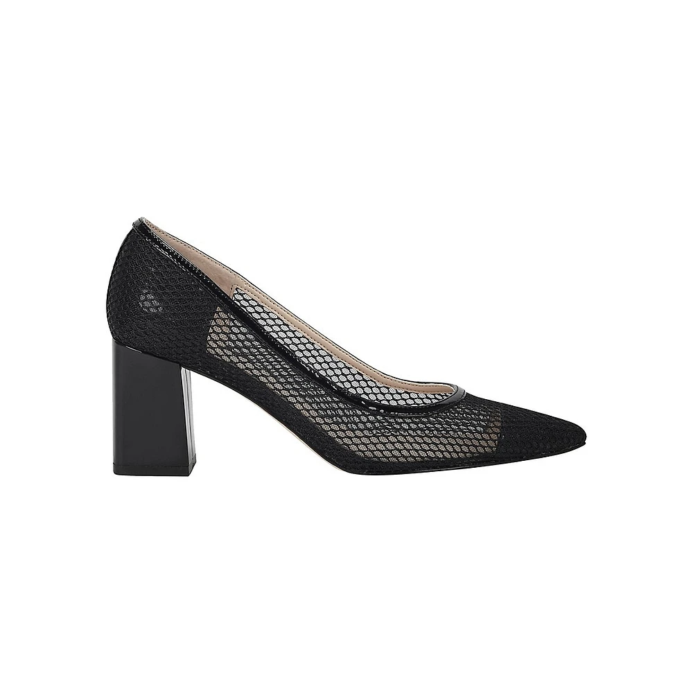 Point-Toe Mesh Pumps