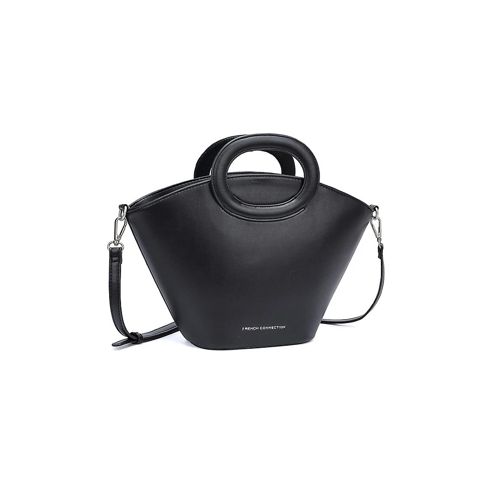 Amy V-Shape Structured Satchel Handbag