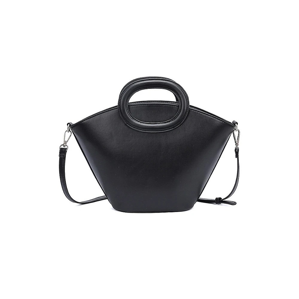 Amy V-Shape Structured Satchel Handbag