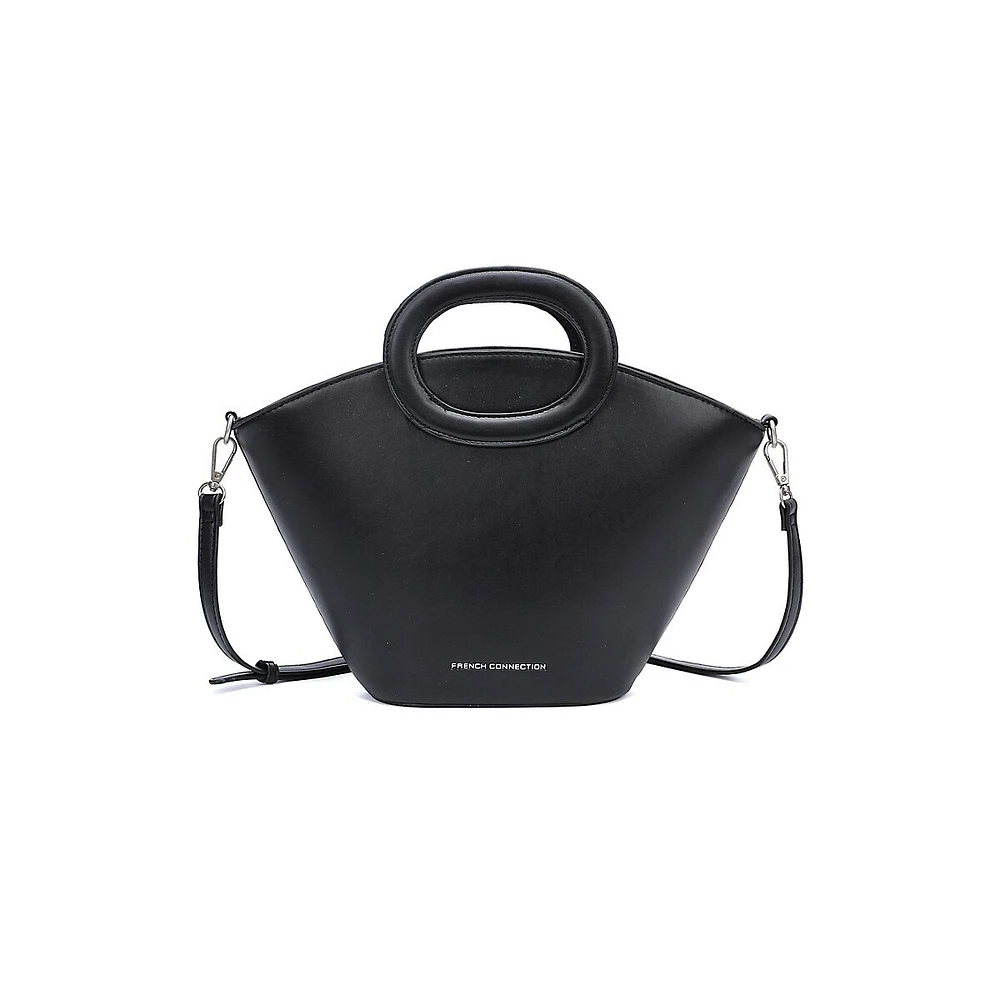 Amy V-Shape Structured Satchel Handbag