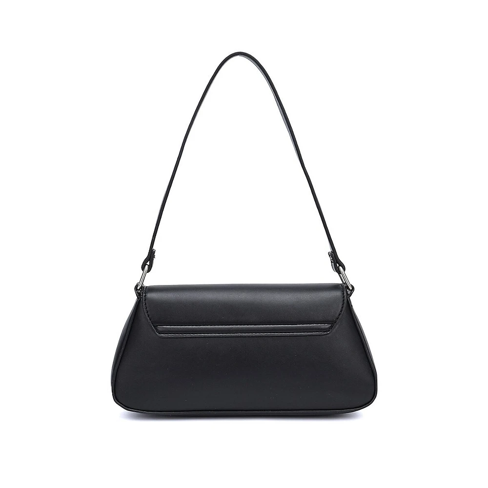 Mona Ring-Closure Baguette Shoulder Bag