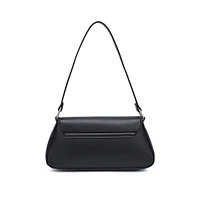 Mona Ring-Closure Baguette Shoulder Bag