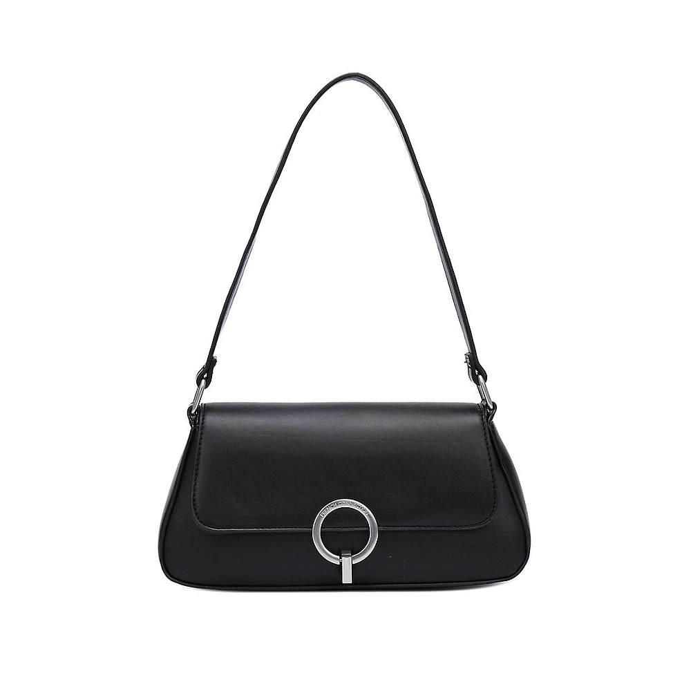 Mona Ring-Closure Baguette Shoulder Bag