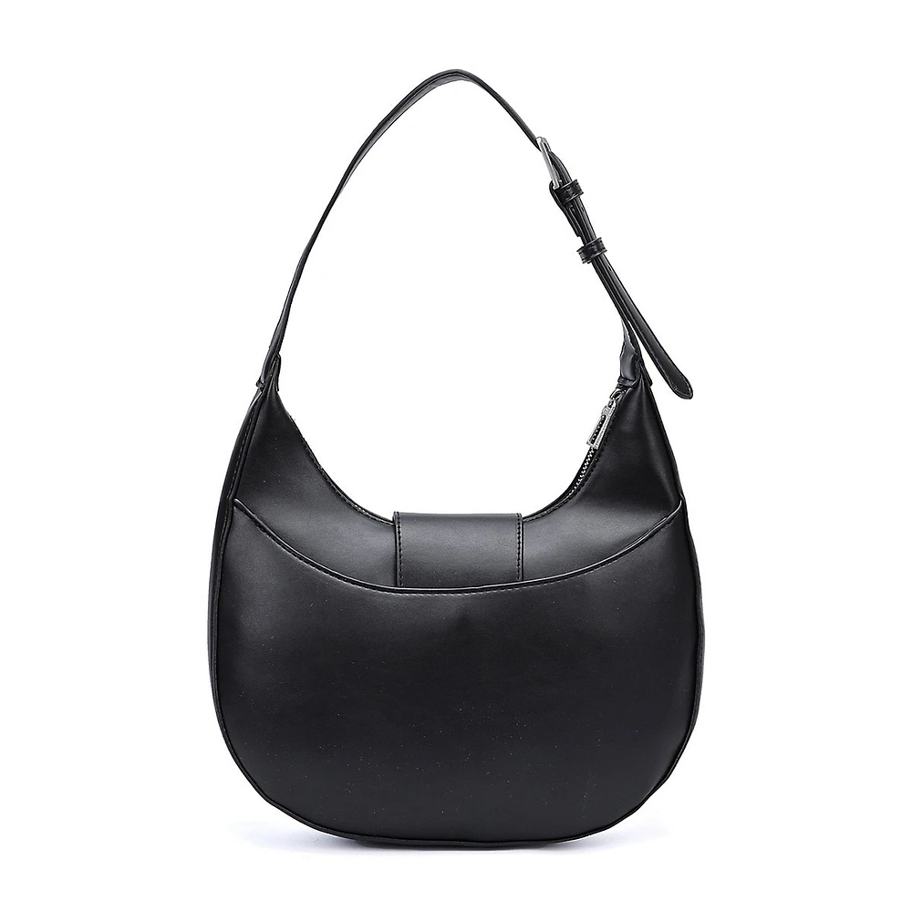 Charm Smooth Ring-Closure Hobo Bag