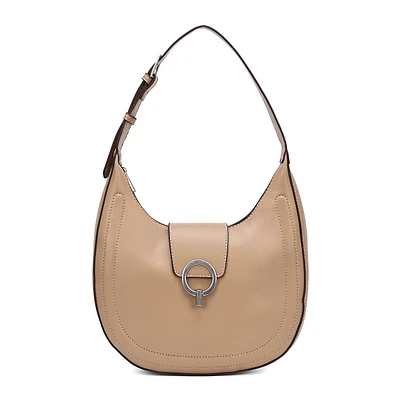 Charm Smooth Ring-Closure Hobo Bag