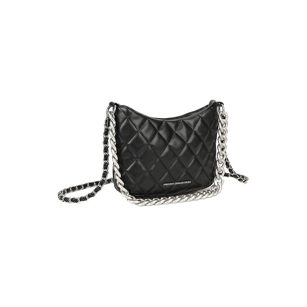 Eliza Diamond-Quilted Handbag With Chain