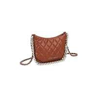 Eliza Diamond-Quilted Handbag With Chain