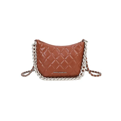 Eliza Diamond-Quilted Handbag With Chain