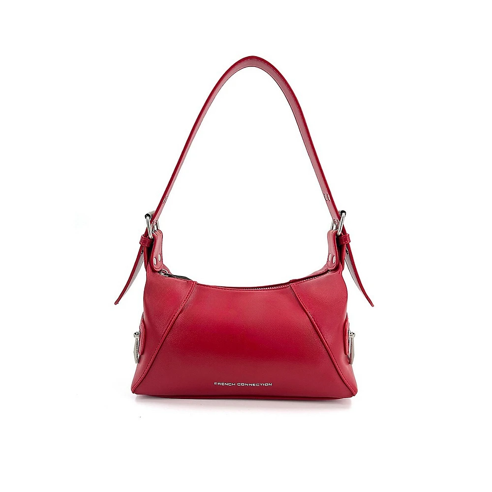 Myle Zip-Pocket Baguette Shoulder Bag