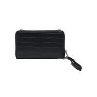 Den Croco Crossbody Wallet With Phone Pocket