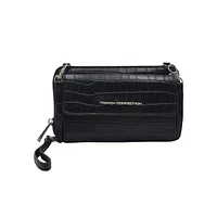 Den Croco Crossbody Wallet With Phone Pocket