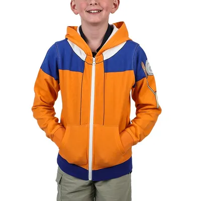 Naruto Uzumaki Cosplay Kids Orange Hoodie Sweater