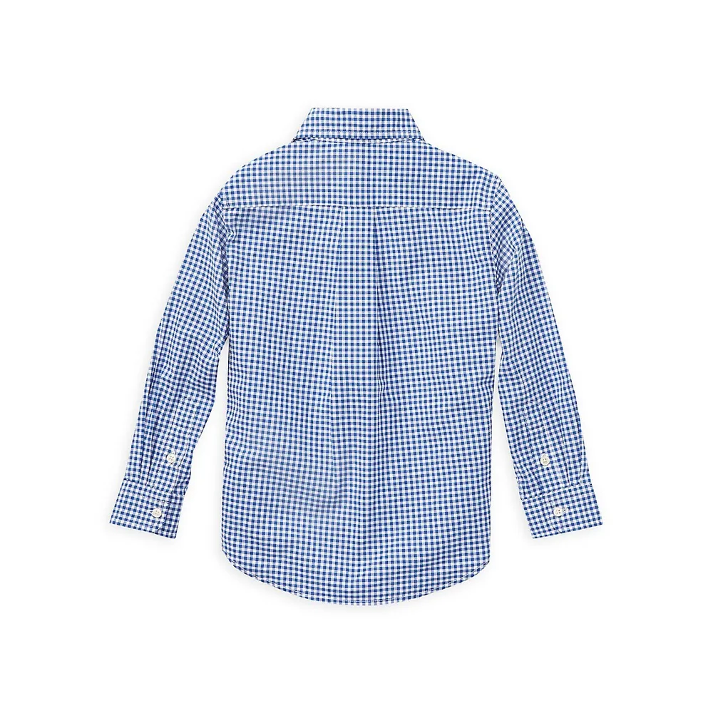 Chemise en popeline de coton pour petit garçon