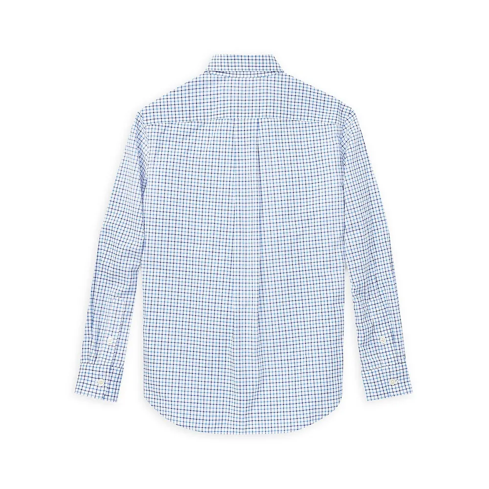 Chemise à carreaux boutonnée pour garçon