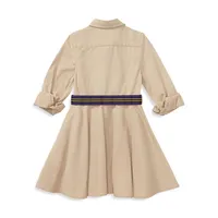 Little Girl's Belted Chino Dress