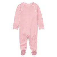 Baby Girl's Striped Cotton Coverall