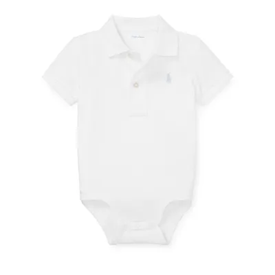 Baby Boy's Cotton Interlock Polo Bodysuit