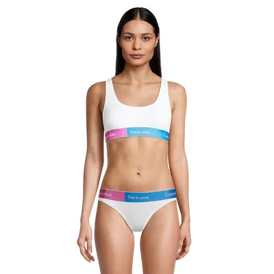 This Is Love Pride Colourblock Modern Cotton Unlined Bralette
