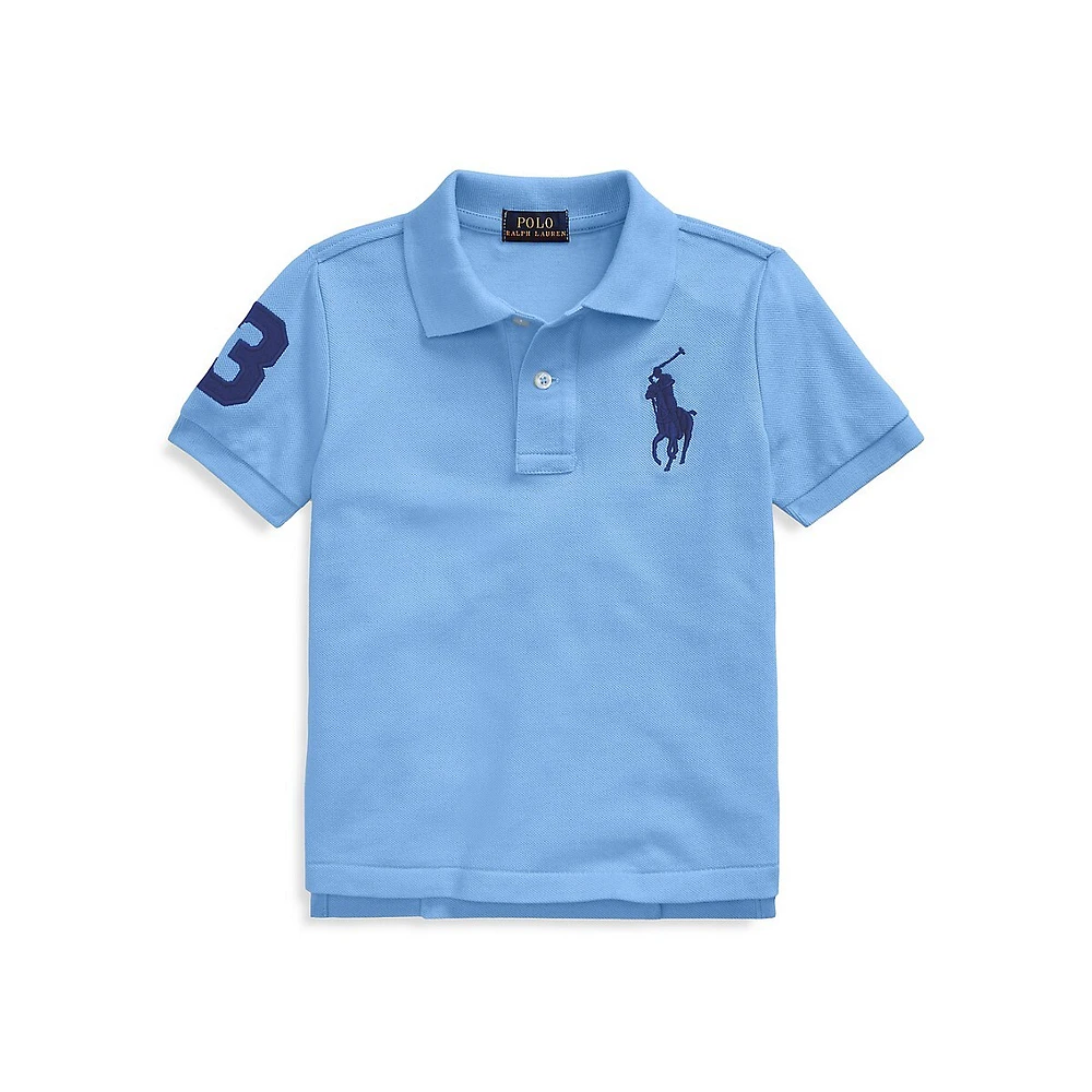 Little Boy's Big Pony Mesh Polo Shirt