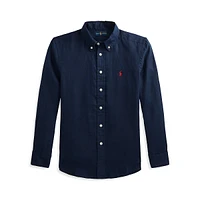 Boy's Button-Down Linen Shirt