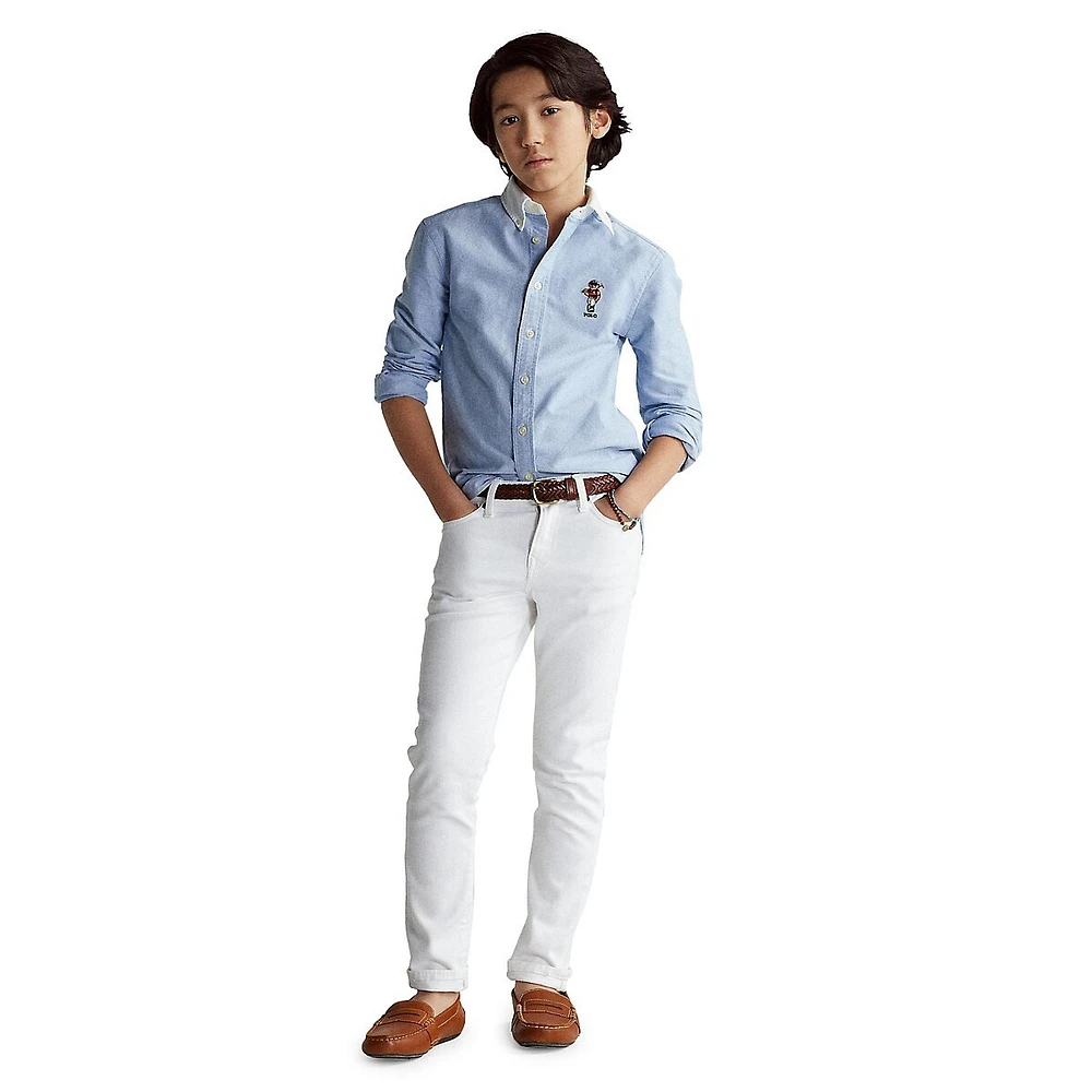 Boy's Slim Fit Five-Pocket Jeans