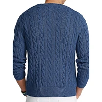 Regular-Fit Cable-Knit Cotton Sweater