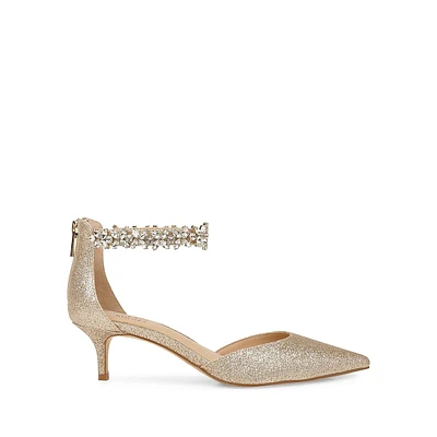 Robles Embellished Ankle-Strap Pumps