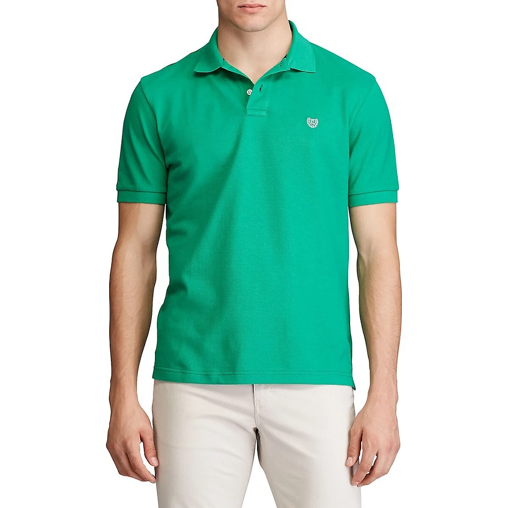 Solid Cotton Polo Shirt