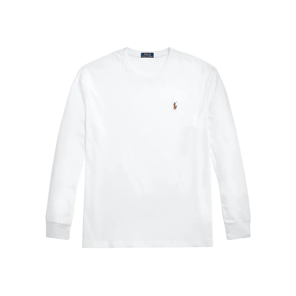 Custom Slim-Fit Soft Cotton Long-Sleeve T-Shirt