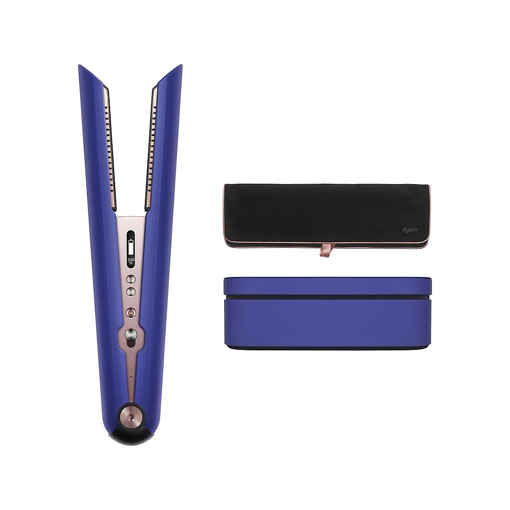 Special Edition Dyson Corrale Hair Straightener Gift Set in Vinca Blue-Rosé