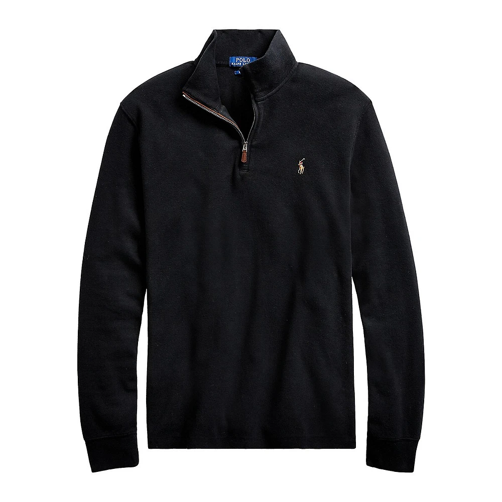 Big & Tall Estate Rib Quarter-Zip Polo Shirt Pullover