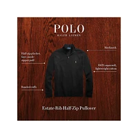 Big & Tall Estate Rib Quarter-Zip Polo Shirt Pullover