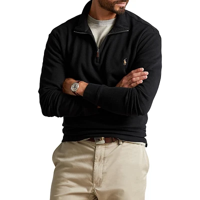 Big & Tall Estate Rib Quarter-Zip Polo Shirt Pullover