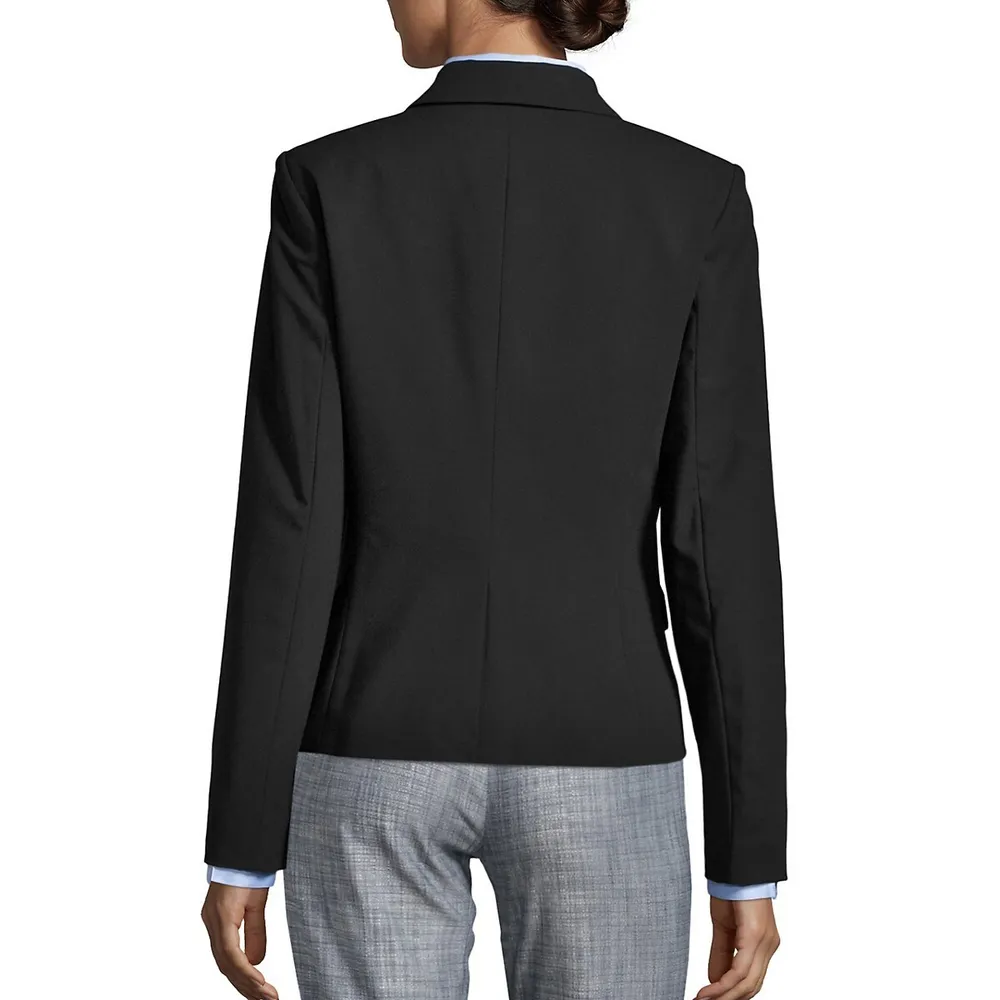 Two-Button Cropped Blazer